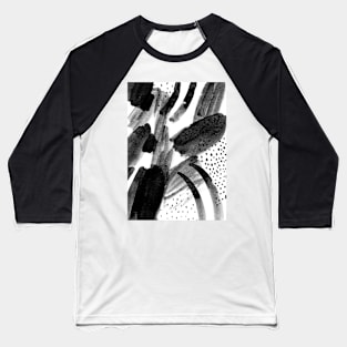 Abstraction B&W Baseball T-Shirt